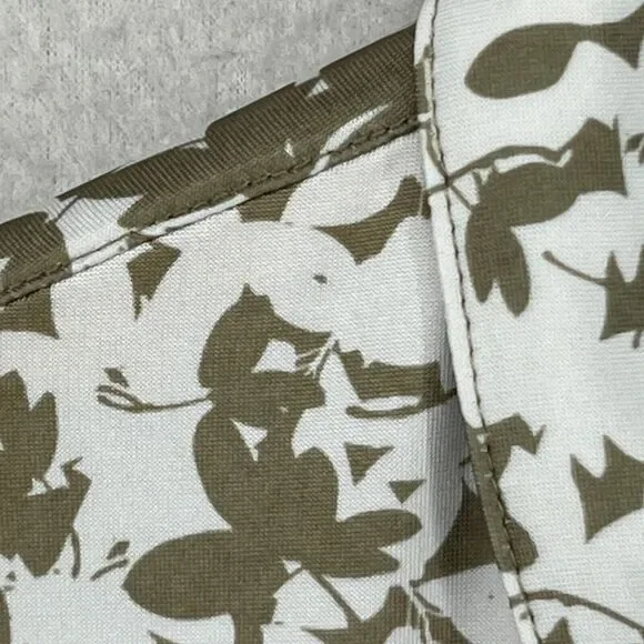 MICHAEL KORS Shirt Men L Golf Polo Short Sleeve Floral Camo Performance Olive - Picture 3 of 13